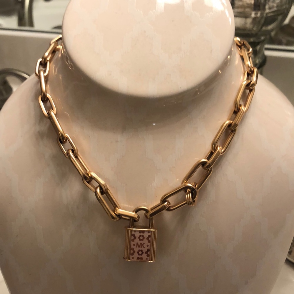 Michael Kors Rose Gold Chain Link Padlock